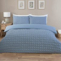 Kingston Check Duvet Set - Blue / Single - thumbnail 1
