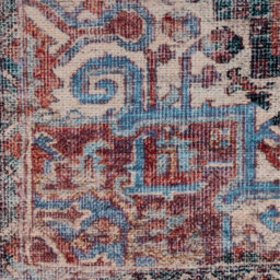 Burgundy Medallion Washable Area Rug - Red / 290 x 200cm - thumbnail 5
