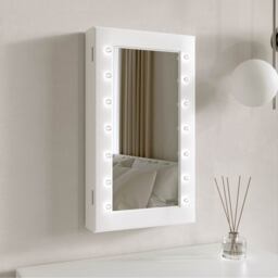 Katie LED Mirrored Jewellery Cabinet - white - thumbnail 2
