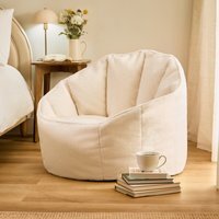 icon Sirena Boucle Bean Bag Accent Chair, Cream - Cream