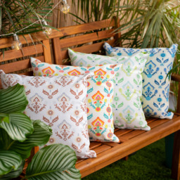 Printed Outdoor Scatter Cushion Garden Furniture Decorative Pillows  - Maria Blue / 8 - thumbnail 2
