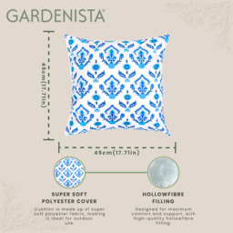 Printed Outdoor Scatter Cushion Garden Furniture Decorative Pillows  - Maria Blue / 8 - thumbnail 4