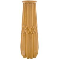 Tall Ochre Vase - Brown - Brown