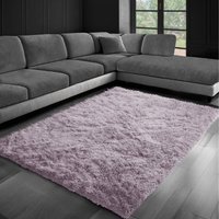 Thick Soft Shaggy Plain High Pile Dream Area Rug - Mauve / 240x330