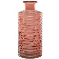 Dusky Pink Glass Bottle Vase 21cm - Dusky Pink