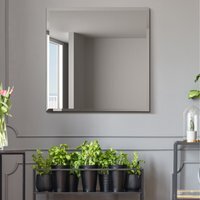 Moderni All Glass Frameless Bevelled Square Wall Mirror - Black - image 1