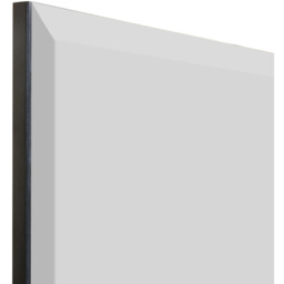 Moderni All Glass Frameless Bevelled Square Wall Mirror - Black - thumbnail 5