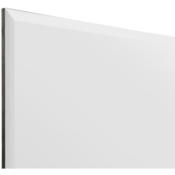 Moderni All Glass Frameless Bevelled Square Wall Mirror - Black - thumbnail 4