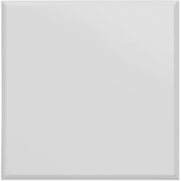 Moderni All Glass Frameless Bevelled Square Wall Mirror - Black - thumbnail 3