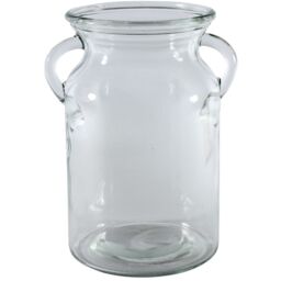 Glass Milk Churn Design Vase - Clear - thumbnail 2