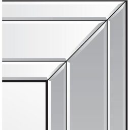 MirrorOutlet Langley Modern Bevelled Mirror 68 x 58cm - All glass - thumbnail 4