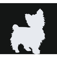 Yorkshire Terrier Style 8 Silver Acrylic Mirror - Silver