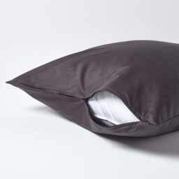 1000 Thread Count Egyptian Cotton Housewife Pillowcase - Dark Grey / 80cm - thumbnail 3