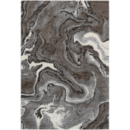 Eleanor Modern Embossed Contemporary Living Room Area Rug - Marble Design Rug - Grey / 80cm - thumbnail 2