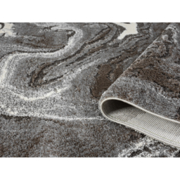 Eleanor Modern Embossed Contemporary Living Room Area Rug - Marble Design Rug - Grey / 80cm - thumbnail 3