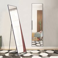 Rectangle Full Length Dressing Mirror - Black - thumbnail 1