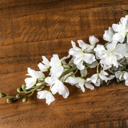 Tall Delphinium Stem Faux Flower Elegant Accent - White - thumbnail 2