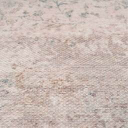 Distressed Floral Medallion Persian Style Non Slip Washable Area Rug - Greige / 170 x 120cm - thumbnail 4