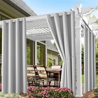 Outdoor Waterproof Patio Curtain - Grey / 274cm - image 1
