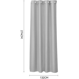 Outdoor Waterproof Patio Curtain - Grey / 274cm - thumbnail 3