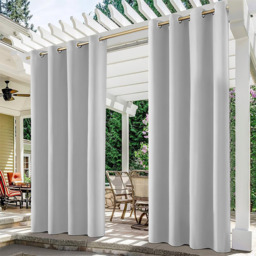 Outdoor Waterproof Patio Curtain - Grey / 274cm - thumbnail 2