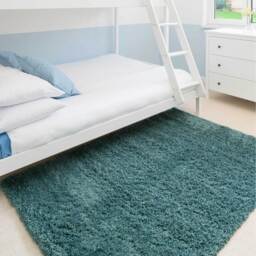 Super Soft Ocean Blue Shaggy Living Area Rug - Ocean Blue / 230 x 160cm - thumbnail 2
