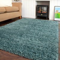 Super Soft Ocean Blue Shaggy Living Area Rug - Ocean Blue / 230 x 160cm - thumbnail 1