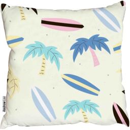 Funny surfing Outdoor Cushion - Yellow / 60cm - thumbnail 2