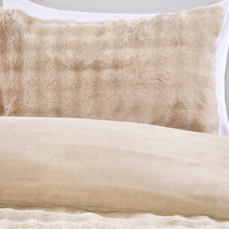 Aurora Faux Fur Duvet Set - Champagne / King - thumbnail 3