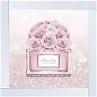 Blossoming Perfume ii Glitter Liquid Wall Art Dcor - Silver