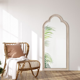 Maeve Washed Wooden Mirror - Wood / 170cm - thumbnail 2
