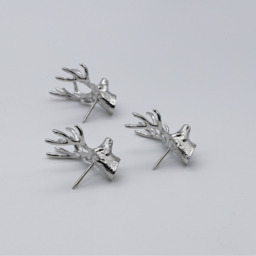3 Piece Stag Candle Pins  - Silver - thumbnail 4