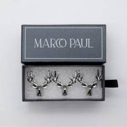 3 Piece Stag Candle Pins  - Silver - thumbnail 3