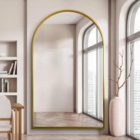 MirrorOutlet The Arcus Framed Arched Leaner Wall Mirror - Gold - image 1
