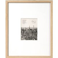 Wood Effect Wall Mounted Photo Frame - Natural / 8 x 6 inch