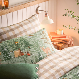 Brushed Cotton Duvet Cover Set - Oak Green - thumbnail 3