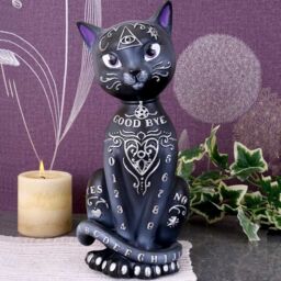 Mystic Kitty Spirit Board Black Cat Ornament - 26cm - thumbnail 2