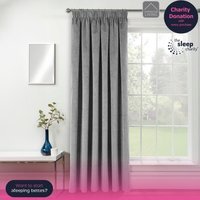 Oxford Grey Blackout Velvet Supersoft Tape Top Single Door Curtain - Grey - image 1