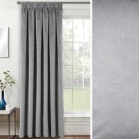 Oxford Grey Blackout Velvet Supersoft Tape Top Single Door Curtain - Grey - image 1