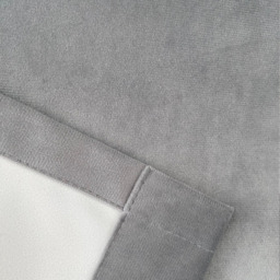 Oxford Grey Blackout Velvet Supersoft Tape Top Single Door Curtain - Grey - thumbnail 4