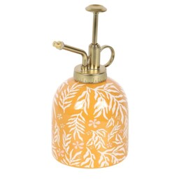 Sunny Leaf Print Ceramic Plant Mister For Indoor Gardens - Orange - thumbnail 5