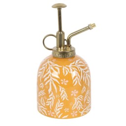 Sunny Leaf Print Ceramic Plant Mister For Indoor Gardens - Orange - thumbnail 4