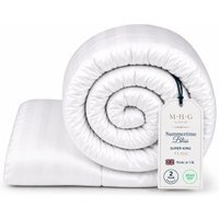 7.5 Tog Summer Duvet Lightweight Microfibre Quilt - White / Superking - thumbnail 1