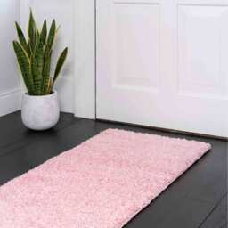 Soft Value Shaggy Rug - Baby Pink / 135 x 135cm - thumbnail 4