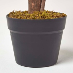 Homescapes White Potted Rose Tree Artificial Plant with green leaves, 90 cm - White - thumbnail 3