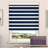 Day And Night Zebra Roller Blind with Cassette - Blue Coral / 90cm - image 1