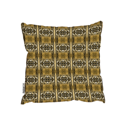 Portuguese Ethnic Tiles Azulejos Outdoor Cushion - Brown / 60cm - thumbnail 2