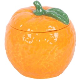 Ceramic Fruit Shape Jar and Candle - Orange - thumbnail 4