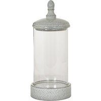 Sona Large Hurricane Lantern with Lid Elegant Candle Display - White - thumbnail 1