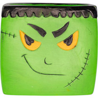 Ceramic Halloween Frankenstein Square Planter  - Green - thumbnail 1